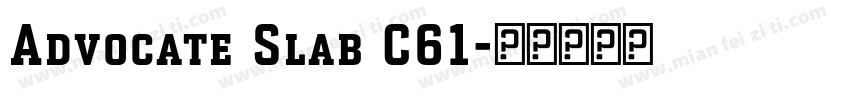 Advocate Slab C61字体转换